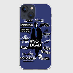 Чехол для iPhone 13 mini с принтом Sherlock not beab в Кировске,  |  | 221b | bbc | benedict cumberbatch | john watson | mark gatiss | martin freeman | sherlock holmes | steven moffat | бейкер | джон ватсон | мориарти | стрит | шерлок