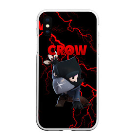 Чехол для iPhone XS Max матовый с принтом Brawl Stars CROW в Кировске, Силикон | Область печати: задняя сторона чехла, без боковых панелей | 8 bit | 8 бит | brawl | brawl stars | crow | leon | stars | бравл | бравл старс | браво старс | игра | компьютерная | кров | леон | онлайн | старс