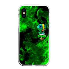 Чехол для iPhone XS Max матовый с принтом Brawl Stars LEON в Кировске, Силикон | Область печати: задняя сторона чехла, без боковых панелей | 8 bit | 8 бит | brawl | brawl stars | crow | leon | stars | бравл | бравл старс | браво старс | игра | компьютерная | кров | леон | онлайн | старс