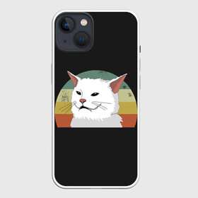 Чехол для iPhone 13 с принтом Woman Yelling at Cat в Кировске,  |  | cat | cats | mem | meme | memes | женщина | кот | кричит | мем | мемы | на кота