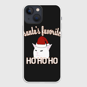 Чехол для iPhone 13 mini с принтом Woman Yelling at Cat в Кировске,  |  | cat | cats | christmas | mem | meme | memes | new year | santa | xmas | женщина | кот | кричит | мем | мемы | на кота | новый год | рождество | санта