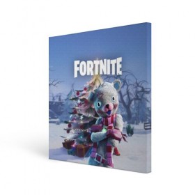 Холст квадратный с принтом Fortnite Новогодний в Кировске, 100% ПВХ |  | christmas | epic games | fortnite | игры | новый год | рождество | фортнайт