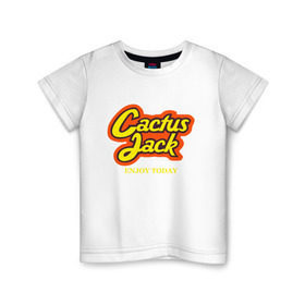 Детская футболка хлопок с принтом Cactus Jack в Кировске, 100% хлопок | круглый вырез горловины, полуприлегающий силуэт, длина до линии бедер | reeses puffs | travis scott | джэк | кактус | трэвис скотт