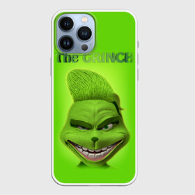 Чехол для iPhone 13 Pro Max с принтом Grinch Face в Кировске,  |  | Тематика изображения на принте: christmas | claus | grinch stole | how the | jingle | merry | santa | гринч | гуманоид | диккенс | ктоград | олени | рождество | снежинки | чарльз