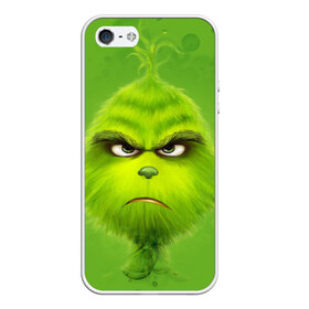 Чехол для iPhone 5/5S матовый с принтом The Grinch в Кировске, Силикон | Область печати: задняя сторона чехла, без боковых панелей | Тематика изображения на принте: christmas | claus | grinch stole | how the | jingle | merry | santa | гринч | гуманоид | диккенс | ктоград | олени | рождество | снежинки | чарльз