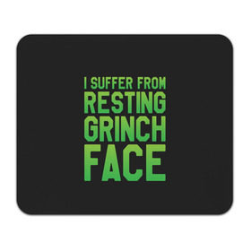 Коврик для мышки прямоугольный с принтом Grinch Face в Кировске, натуральный каучук | размер 230 х 185 мм; запечатка лицевой стороны | 