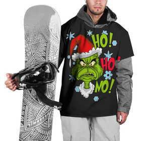 Накидка на куртку 3D с принтом Grinch Face No! No! No! в Кировске, 100% полиэстер |  | christmas | claus | grinch stole | how the | jingle | merry | santa | гринч | гуманоид | диккенс | ктоград | олени | рождество | снежинки | чарльз
