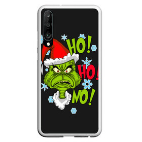 Чехол для Honor P30 с принтом Grinch Face No! No! No! в Кировске, Силикон | Область печати: задняя сторона чехла, без боковых панелей | Тематика изображения на принте: christmas | claus | grinch stole | how the | jingle | merry | santa | гринч | гуманоид | диккенс | ктоград | олени | рождество | снежинки | чарльз