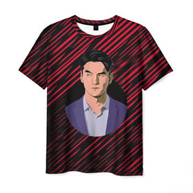 Мужская футболка 3D с принтом Нурлан Сабуров в Кировске, 100% полиэфир | прямой крой, круглый вырез горловины, длина до линии бедер | казах | камеди | нурик | нурлан | сабуров | стендап