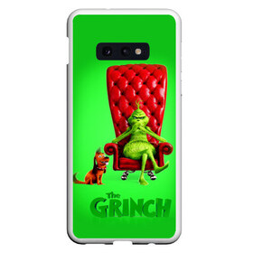 Чехол для Samsung S10E с принтом The Grinch в Кировске, Силикон | Область печати: задняя сторона чехла, без боковых панелей | Тематика изображения на принте: christmas | claus | grinch stole | how the | jingle | merry | santa | гринч | гуманоид | диккенс | ктоград | олени | рождество | снежинки | чарльз