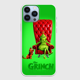 Чехол для iPhone 13 Pro Max с принтом The Grinch в Кировске,  |  | Тематика изображения на принте: christmas | claus | grinch stole | how the | jingle | merry | santa | гринч | гуманоид | диккенс | ктоград | олени | рождество | снежинки | чарльз