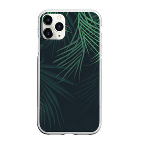 Чехол для iPhone 11 Pro матовый с принтом Пальмовый узор в Кировске, Силикон |  | джунгли | зелёный | лепестки | лепесток | лес | листья | пальма | пальмы | папоротник | салатовый | тропики | черный