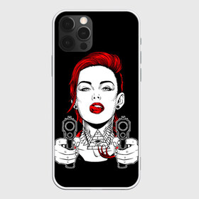 Чехол для iPhone 12 Pro Max с принтом Woman is holding a gun в Кировске, Силикон |  | girl | guns | tattoo | woman | девушка | красотка | масоны | оружие | пистолеты | тату | треугольник