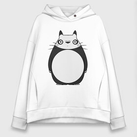 Женское худи Oversize хлопок с принтом Panda Totoro в Кировске, френч-терри — 70% хлопок, 30% полиэстер. Мягкий теплый начес внутри —100% хлопок | боковые карманы, эластичные манжеты и нижняя кромка, капюшон на магнитной кнопке | Тематика изображения на принте: forest | friend | ghibli | japan | keeper | miyazaki | nature | neigbor | neighbour | panda | totoro | анимация | аниме | гибли | друг | животные | лес | любовь | милый | мир | миядзаки | мульт | мультфильм | панда | приключения | природа | сказка