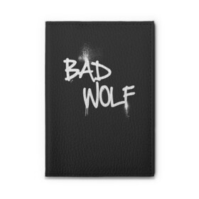 Обложка для автодокументов с принтом Bad wolf в Кировске, натуральная кожа |  размер 19,9*13 см; внутри 4 больших “конверта” для документов и один маленький отдел — туда идеально встанут права | Тематика изображения на принте: bbc | dimension | dr who | jenna coleman | jodie whittaker | matt smith | relative | resolution | space | tardis | the doctor | time | галлифрей | джоди уиттакер | доктор кто | тардис