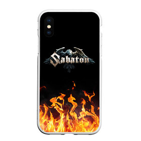 Чехол для iPhone XS Max матовый с принтом Sabaton в Кировске, Силикон | Область печати: задняя сторона чехла, без боковых панелей | music | rock | sabaton | музыка | рок | сабатон