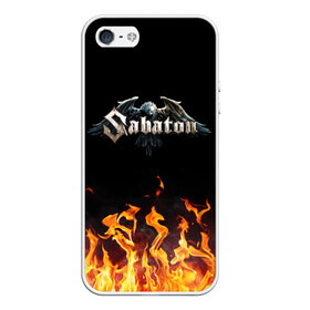 Чехол для iPhone 5/5S матовый с принтом Sabaton в Кировске, Силикон | Область печати: задняя сторона чехла, без боковых панелей | music | rock | sabaton | музыка | рок | сабатон