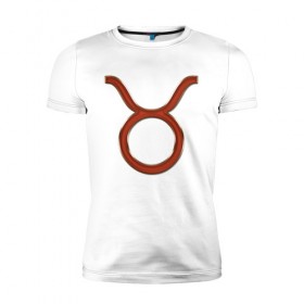 Мужская футболка премиум с принтом Телец (Taurus) в Кировске, 92% хлопок, 8% лайкра | приталенный силуэт, круглый вырез ворота, длина до линии бедра, короткий рукав | 