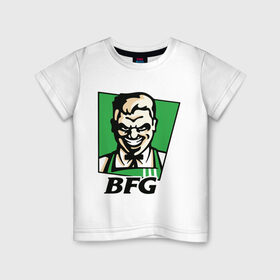 Детская футболка хлопок с принтом BFG в Кировске, 100% хлопок | круглый вырез горловины, полуприлегающий силуэт, длина до линии бедер | Тематика изображения на принте: bfg | doom | doom eternal | дум