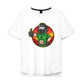 Мужская футболка хлопок Oversize с принтом Doomvault в Кировске, 100% хлопок | свободный крой, круглый ворот, “спинка” длиннее передней части | doom | doom eternal | doomvault | дум