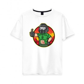 Женская футболка хлопок Oversize с принтом Doomvault в Кировске, 100% хлопок | свободный крой, круглый ворот, спущенный рукав, длина до линии бедер
 | doom | doom eternal | doomvault | дум
