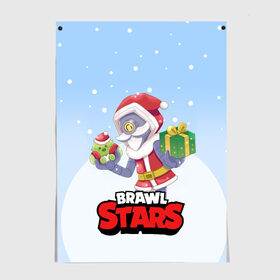 Постер с принтом Brawl Stars. Christmas Barley в Кировске, 100% бумага
 | бумага, плотность 150 мг. Матовая, но за счет высокого коэффициента гладкости имеет небольшой блеск и дает на свету блики, но в отличии от глянцевой бумаги не покрыта лаком | bo | brawl | brock | bull | colt | dynamike | elprimo | jessie | leon | moba | nita | shelly | stars | бо | брок | булл | джесси | динамайк | кольт | леон | нита | шелли | эльпримо