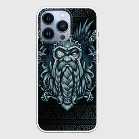 Чехол для iPhone 13 Pro с принтом Odinn в Кировске,  |  | Тематика изображения на принте: good | viking | vikings | бог | викинг | викинги | воин | кельтское | один | плетение | русь | скандинавы | славяне | язычник