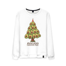 Мужской свитшот хлопок с принтом Елочка Авокадо в Кировске, 100% хлопок |  | avocado | christmas | deer | new year | santa | tree | winter | авокадо | дед мороз | ёлочка | зима | зимние | новый год | санта