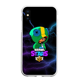 Чехол для iPhone XS Max матовый с принтом Brawl Stars LEON в Кировске, Силикон | Область печати: задняя сторона чехла, без боковых панелей | 8 bit | 8 бит | brawl | brawl stars | crow | leon | stars | бравл | бравл старс | браво старс | игра | компьютерная | кров | леон | онлайн | старс