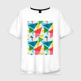 Мужская футболка хлопок Oversize с принтом Минимализм в Кировске, 100% хлопок | свободный крой, круглый ворот, “спинка” длиннее передней части | геометрия | минимализм | треугольники