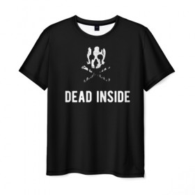 Мужская футболка 3D с принтом Дед Инсайд в Кировске, 100% полиэфир | прямой крой, круглый вырез горловины, длина до линии бедер | dead | ded | did | insid | inside | гуль | деад | дед | дид | инсайд | инсайде | инсид | инсиде | токийский | токио