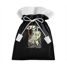 Подарочный 3D мешок с принтом Смерть в Кировске, 100% полиэстер | Размер: 29*39 см | halloween | коса | скелет | хэллоуин | череп