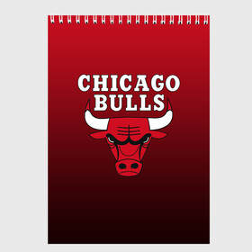 Скетчбук с принтом CHICAGO BULLS в Кировске, 100% бумага
 | 48 листов, плотность листов — 100 г/м2, плотность картонной обложки — 250 г/м2. Листы скреплены сверху удобной пружинной спиралью | bulls | chicago | chicago bulls | nba | red bulls | usa | америка | быки | нба | сша | чикаго буллс