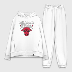 Женский костюм хлопок Oversize с принтом CHICAGO BULLS в Кировске,  |  | bulls | chicago | chicago bulls | nba | red bulls | usa | америка | быки | нба | сша | чикаго буллс