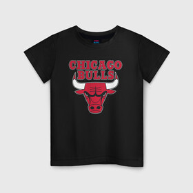 Детская футболка хлопок с принтом CHICAGO BULLS | ЧИКАГО БУЛЛС в Кировске, 100% хлопок | круглый вырез горловины, полуприлегающий силуэт, длина до линии бедер | bulls | chicago | chicago bulls | nba | red bulls | usa | америка | быки | нба | сша | чикаго буллс