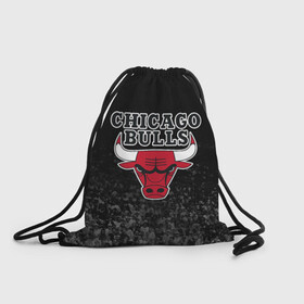 Рюкзак-мешок 3D с принтом CHICAGO BULLS в Кировске, 100% полиэстер | плотность ткани — 200 г/м2, размер — 35 х 45 см; лямки — толстые шнурки, застежка на шнуровке, без карманов и подкладки | Тематика изображения на принте: bulls | chicago | chicago bulls | nba | red bulls | usa | америка | быки | нба | сша | чикаго буллс