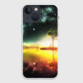 Чехол для iPhone 13 mini с принтом Закат со звездами в Кировске,  |  | galaxy | nasa | nebula | space | star | абстракция | вселенная | галактика | звезда | звезды | космический | наса | планеты