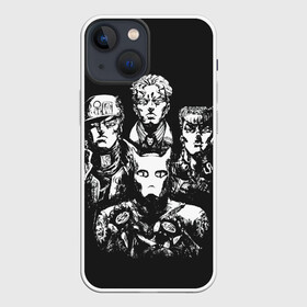 Чехол для iPhone 13 mini с принтом JJBA Part 4 в Кировске,  |  | Тематика изображения на принте: aureo | battle tendency | blood | crusaders | dio | giorno | giovanna | golden | jjba | jojo memes | jojos | jotaro | manga | phantom | stardust | vento aureo | wind | джо джо | манга