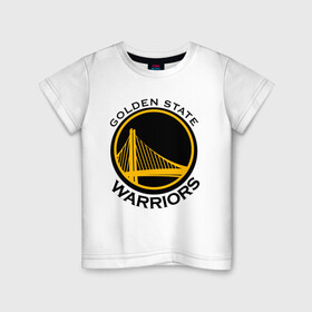 Детская футболка хлопок с принтом GOLDEN STATE WARRIORS в Кировске, 100% хлопок | круглый вырез горловины, полуприлегающий силуэт, длина до линии бедер | Тематика изображения на принте: golden state | golden state warriors | gsw | nba | usa | америка | голден стэйт уорриорз | гсв | нба | сша