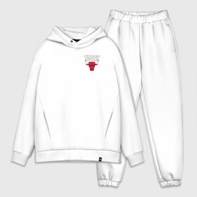 Мужской костюм хлопок OVERSIZE с принтом CHICAGO BULLS (НА СПИНЕ) | ЧИКАГО БУЛЛС в Кировске,  |  | bulls | chicago | chicago bulls | nba | red bulls | usa | америка | быки | нба | сша | чикаго буллс