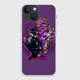 Чехол для iPhone 13 mini с принтом JoJo Bizarre Adventure в Кировске,  |  | aureo | battle tendency | blood | crusaders | dio | giorno | giovanna | golden | jjba | jojo memes | jojos | jotaro | manga | phantom | stardust | vento aureo | wind | джо джо | манга