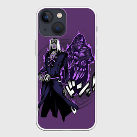 Чехол для iPhone 13 mini с принтом JoJo Bizarre Adventure в Кировске,  |  | aureo | battle tendency | blood | crusaders | dio | giorno | giovanna | golden | jjba | jojo memes | jojos | jotaro | manga | phantom | stardust | vento aureo | wind | джо джо | манга