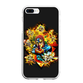 Чехол для iPhone 7Plus/8 Plus матовый с принтом JoJo Bizarre Adventure в Кировске, Силикон | Область печати: задняя сторона чехла, без боковых панелей | aureo | battle tendency | blood | crusaders | dio | giorno | giovanna | golden | jjba | jojo memes | jojos | jotaro | manga | phantom | stardust | vento aureo | wind | джо джо | манга