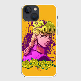 Чехол для iPhone 13 mini с принтом JoJo Bizarre Adventure в Кировске,  |  | aureo | battle tendency | blood | crusaders | dio | giorno | giovanna | golden | jjba | jojo memes | jojos | jotaro | manga | phantom | stardust | vento aureo | wind | джо джо | манга