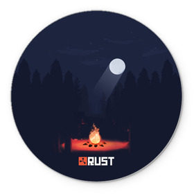 Коврик для мышки круглый с принтом Rust в Кировске, резина и полиэстер | круглая форма, изображение наносится на всю лицевую часть | multiplayer | rpg | rust | выживание | игра rust | игра раст | игры | многопользовательская игра | мультиплеер | раст | рпг | симулятор | симулятора выживания