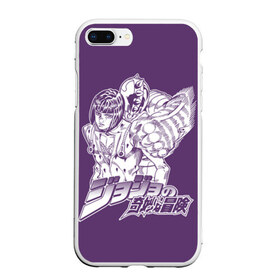 Чехол для iPhone 7Plus/8 Plus матовый с принтом JoJo Bizarre Adventure в Кировске, Силикон | Область печати: задняя сторона чехла, без боковых панелей | aureo | battle tendency | blood | crusaders | dio | giorno | giovanna | golden | jjba | jojo memes | jojos | jotaro | manga | phantom | stardust | vento aureo | wind | джо джо | манга