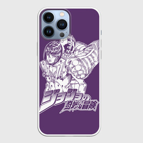 Чехол для iPhone 13 Pro Max с принтом JoJo Bizarre Adventure в Кировске,  |  | Тематика изображения на принте: aureo | battle tendency | blood | crusaders | dio | giorno | giovanna | golden | jjba | jojo memes | jojos | jotaro | manga | phantom | stardust | vento aureo | wind | джо джо | манга