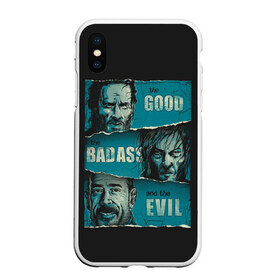 Чехол для iPhone XS Max матовый с принтом Good Badass Evil в Кировске, Силикон | Область печати: задняя сторона чехла, без боковых панелей | Тематика изображения на принте: amc | carol | daryl | dixon | michonne | negan | reaction | rick | season 10 | twd | zombies | диксон | дэрил | зомби | мертвецы | мишонн | неган | реакция | рик | ходячие