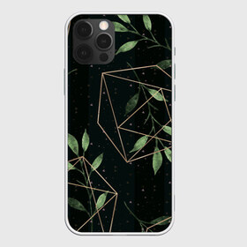 Чехол для iPhone 12 Pro Max с принтом Геометрия в природе в Кировске, Силикон |  | Тематика изображения на принте: абстрактное | белое | ветви | ветвь | ветка | геометрические фигуры | желтое | зелёное | капли | листок | листья | природа | точки | чёрное