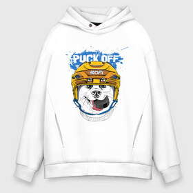 Мужское худи Oversize хлопок с принтом Hockey Dog в Кировске, френч-терри — 70% хлопок, 30% полиэстер. Мягкий теплый начес внутри —100% хлопок | боковые карманы, эластичные манжеты и нижняя кромка, капюшон на магнитной кнопке | art | dog | dog in the helmet | dog with the puck | doggie | helmet | hockey | puck | арт | пёс | пёсик | собака | собака в шлеме | собака с шайбой | собачка | хоккей | шайба | шлем